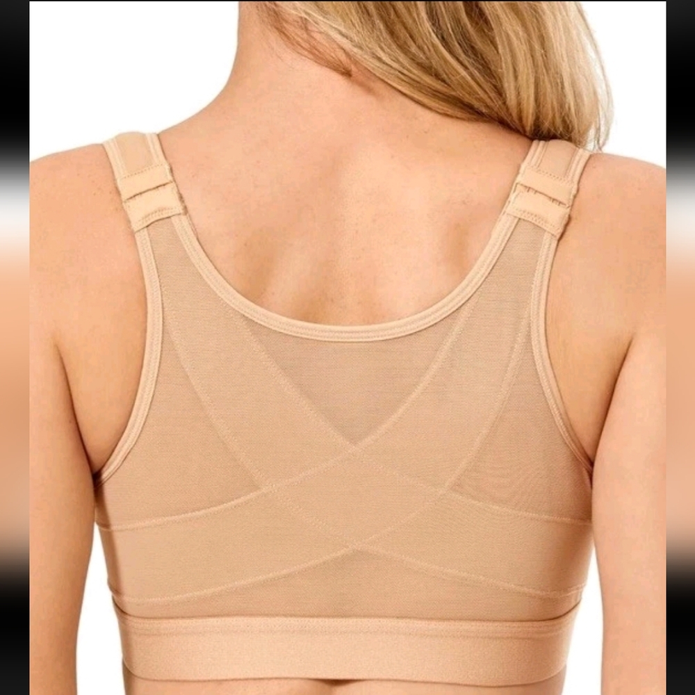 DELIMIRA Women's Front Closure Bra Full Coverage WF Back Support Posture 38E NWT - Picture 2 of 8